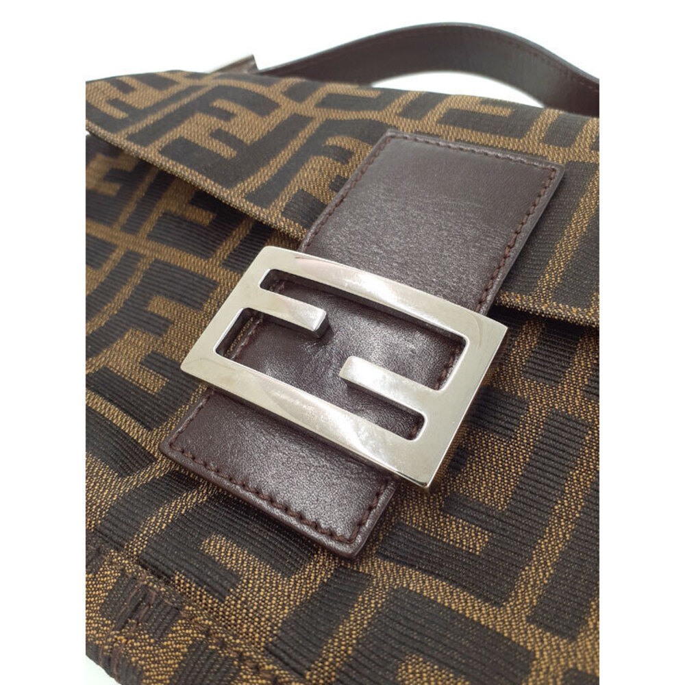 Fendi Zucca Baguette Shoulder Bag Handbag Brown - Picture 8 of 9